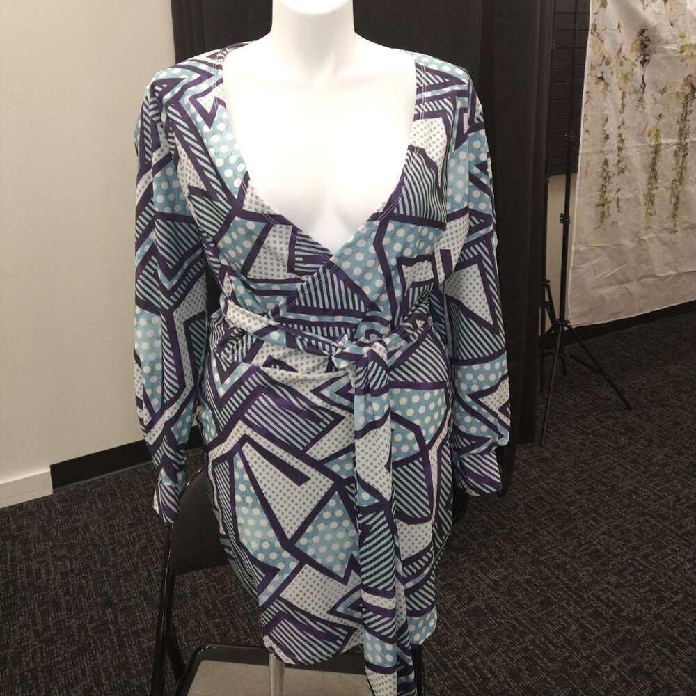 Deep V Neck dress with belt